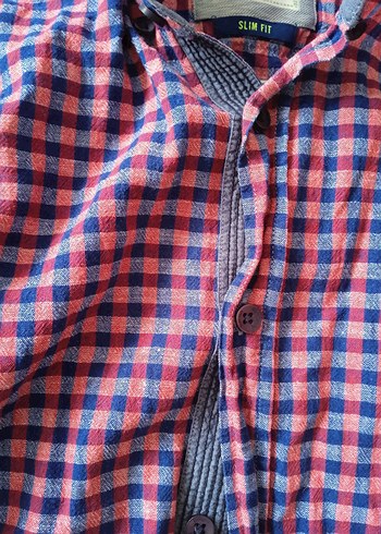 Bordo Pamuklu Erkek Gömlek Uzun Kollu - Görsel 4