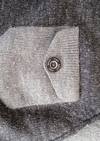 Gri Fermuarlı Erkek Polar Hırka - Görsel 6