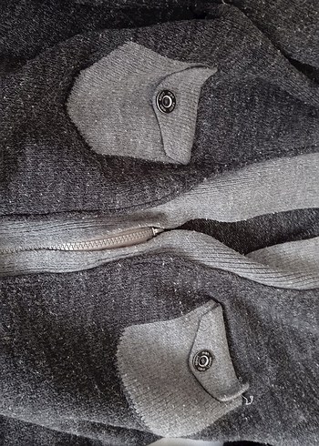 Gri Fermuarlı Erkek Polar Hırka - Görsel 2