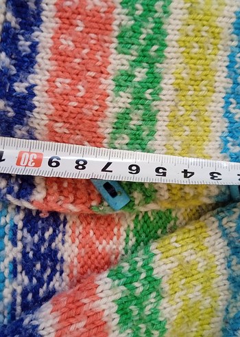 4 Yaş Beden Çocuk el örgüsü düğmeli yelek