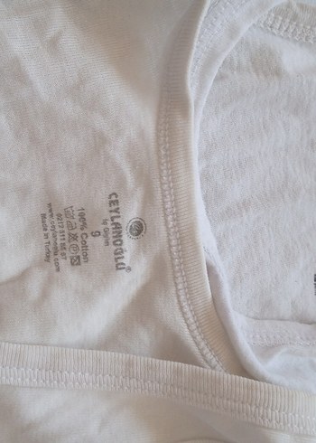 6 adet beyaz çocuk atlet - Görsel 6