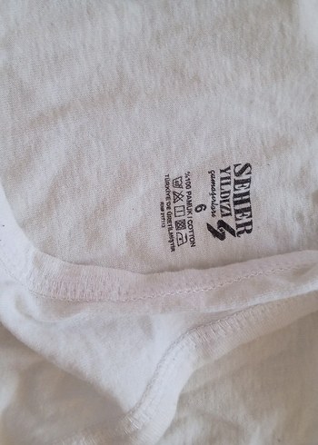 6 adet beyaz çocuk atlet - Görsel 5