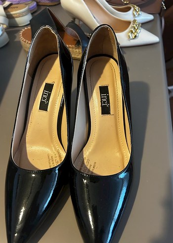 Parlak Siyah Rugan Stiletto Ofis Ayakkabısı