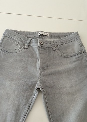 42 Beden gri Renk Gri Kadın Denim Pantolon Regular Fit