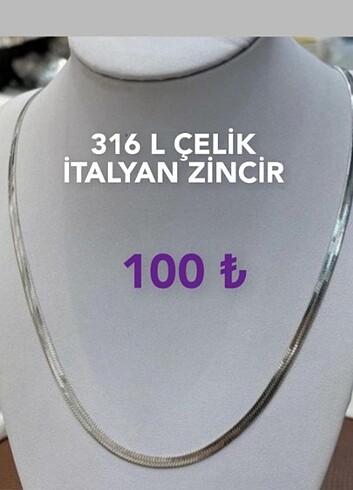 Beden KOLYELERİMİZ 316L PASLANMAZ ÇELİKTİR