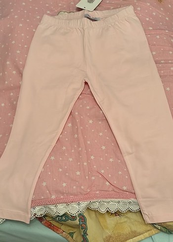 Kız Çocuk Pudra Pamuklu Tayt - Görsel 2