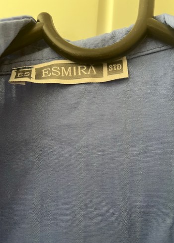 diğer Beden Mavi Kadın Keten Gömlek
