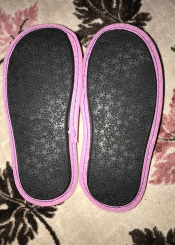 Pembe Kalp Desenli Kadın Ev Terliği - Görsel 2