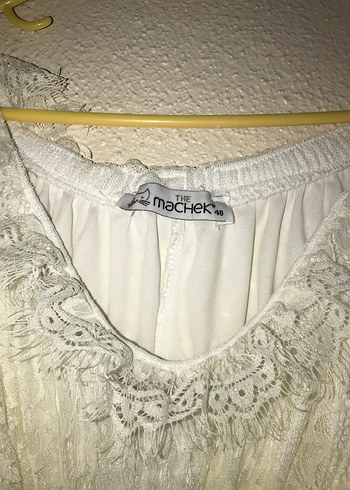 Dantel Detaylı Beyaz Uzun Bohem Elbise - Görsel 5