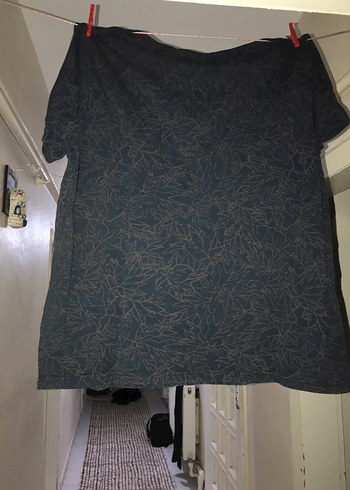 Siyah Kısa Kollu Hamile Keten Bluz - Görsel 3