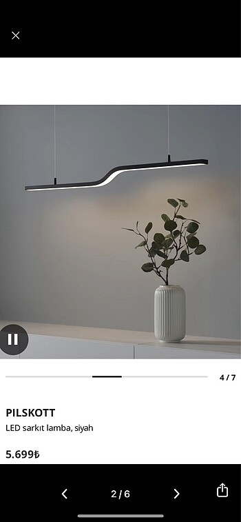 İKEA kumandalı led avize