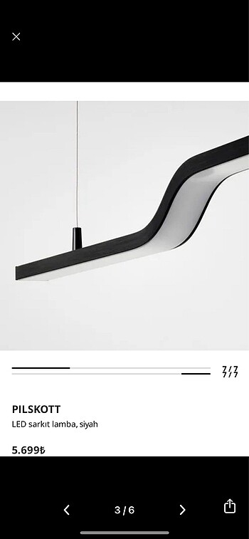 Beden İKEA kumandalı led avize