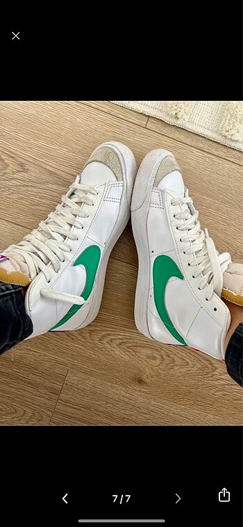 37,5 Beden beyaz Renk Orginal Nike Bleazer