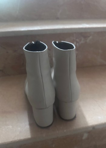 Bej Süet Kadın Bot  Fermuarlı - Görsel 4