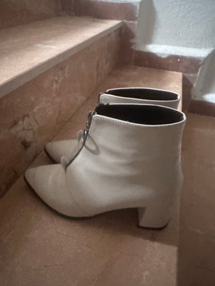 Bej Süet Kadın Bot  Fermuarlı - Görsel 5