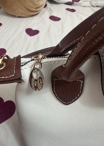 Bej Deri Modern Klasik Kadın Çapraz Çanta - Görsel 4