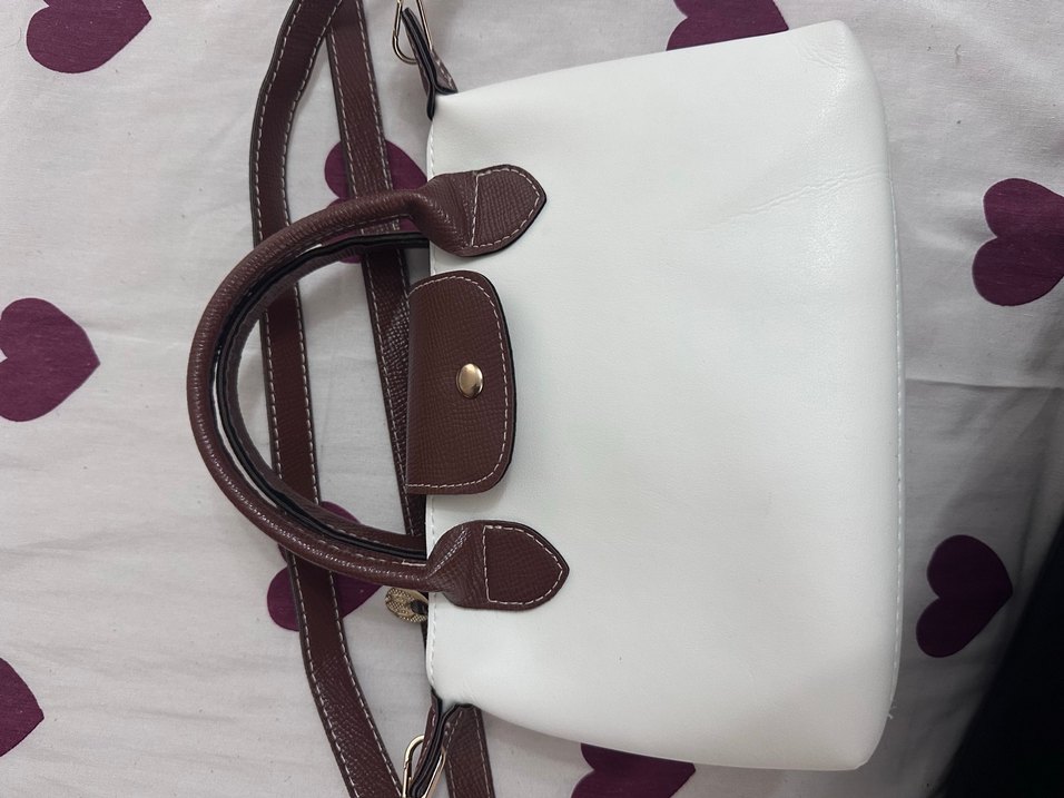 Bej Deri Modern Klasik Kadın Çapraz Çanta - Görsel 3