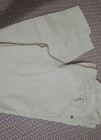 Büyük beden beyaz renk dar kot pantolon  - Görsel 3