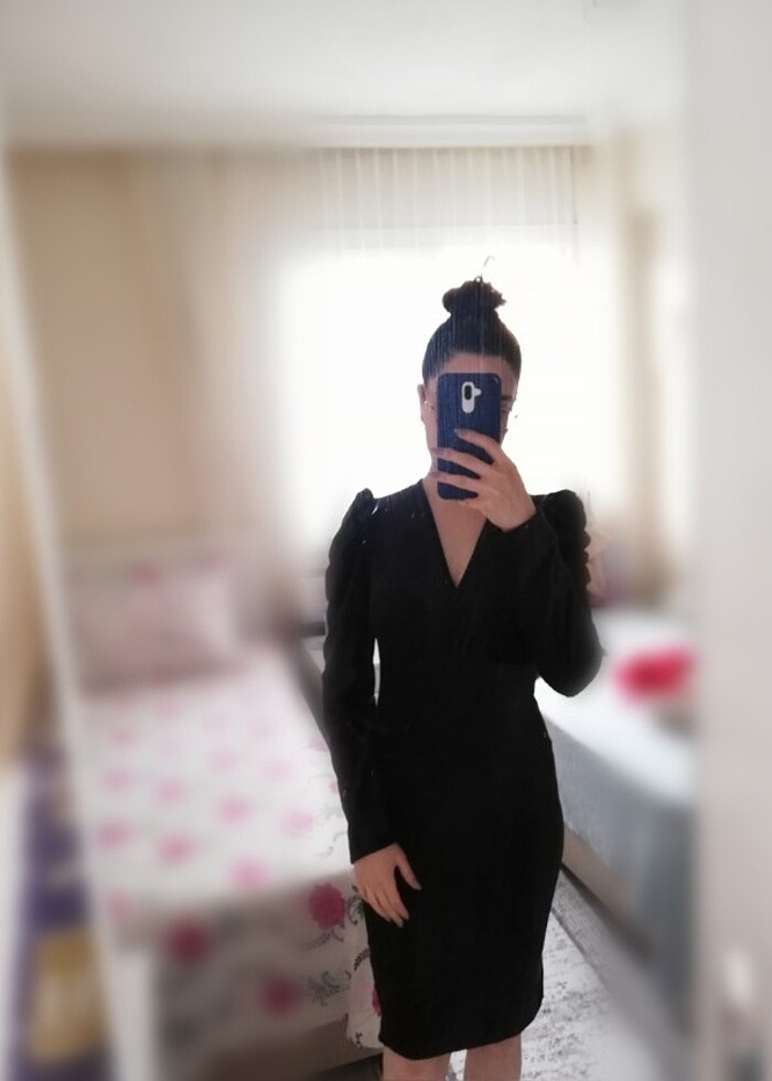 Kadife elbise - Görsel 2