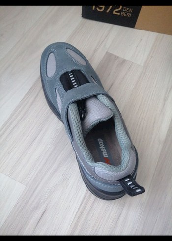 Gri Erkek Spor Ayakkabı Cırtlı Outdoor - Görsel 2