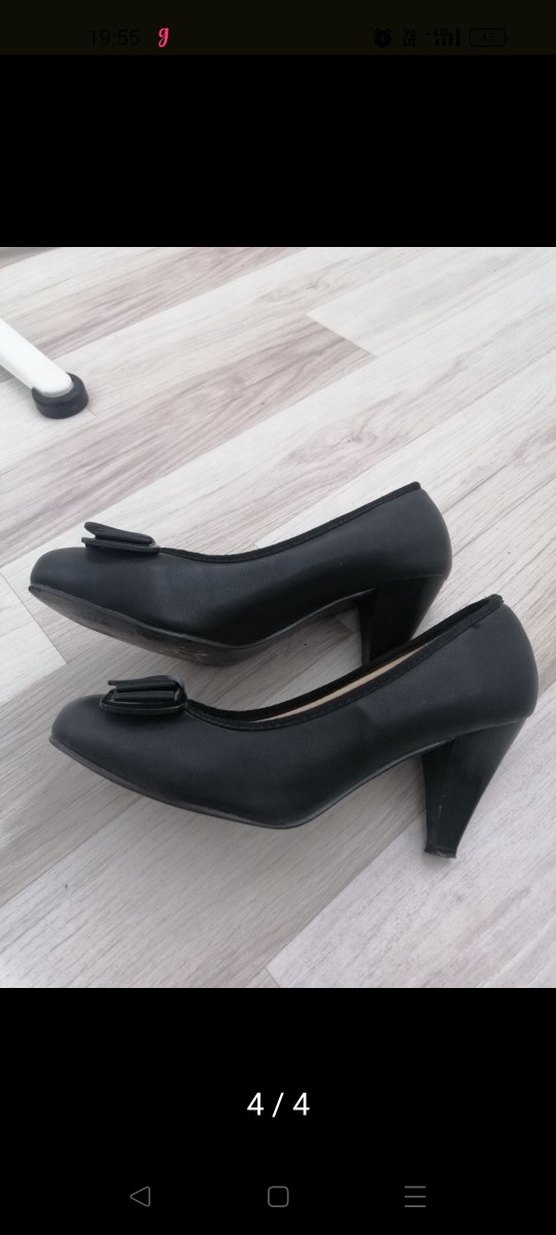 Siyah Tokalı Stiletto Topuklu Kadın Ayakkabı - Görsel 4