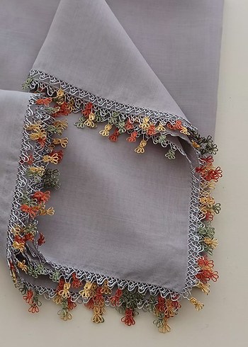 Boncuk İşlemeli Bohem Kadın Eşarp - Görsel 5