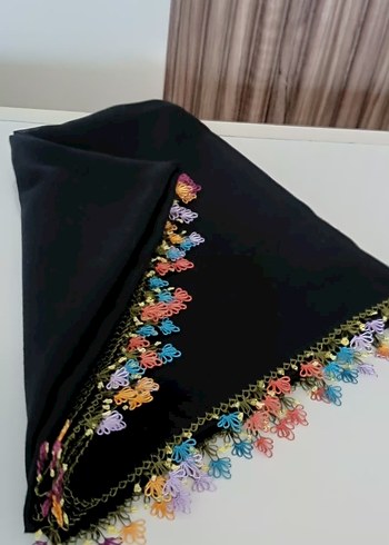 iğne oyası İşlemeli Çok Renkli Kadın yazma - Görsel 6