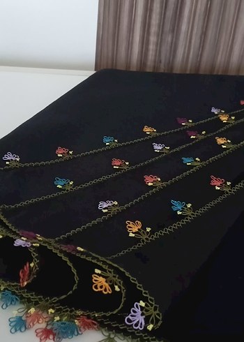 iğne oyası İşlemeli Çok Renkli Kadın yazma - Görsel 2