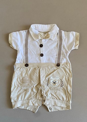 6 Ay Beden mavi Renk Mavi Yıldızlı Bebek Tulum