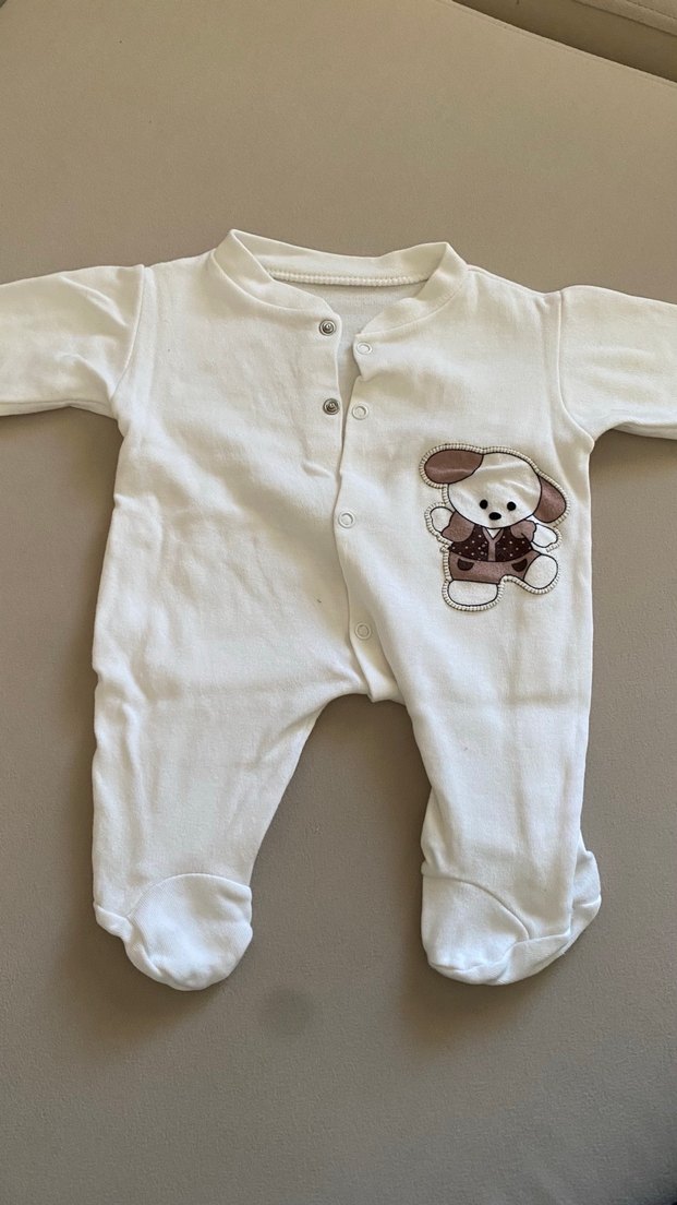 Renkli Baskılı Kısa Kollu Bebek Kız Body - Görsel 4