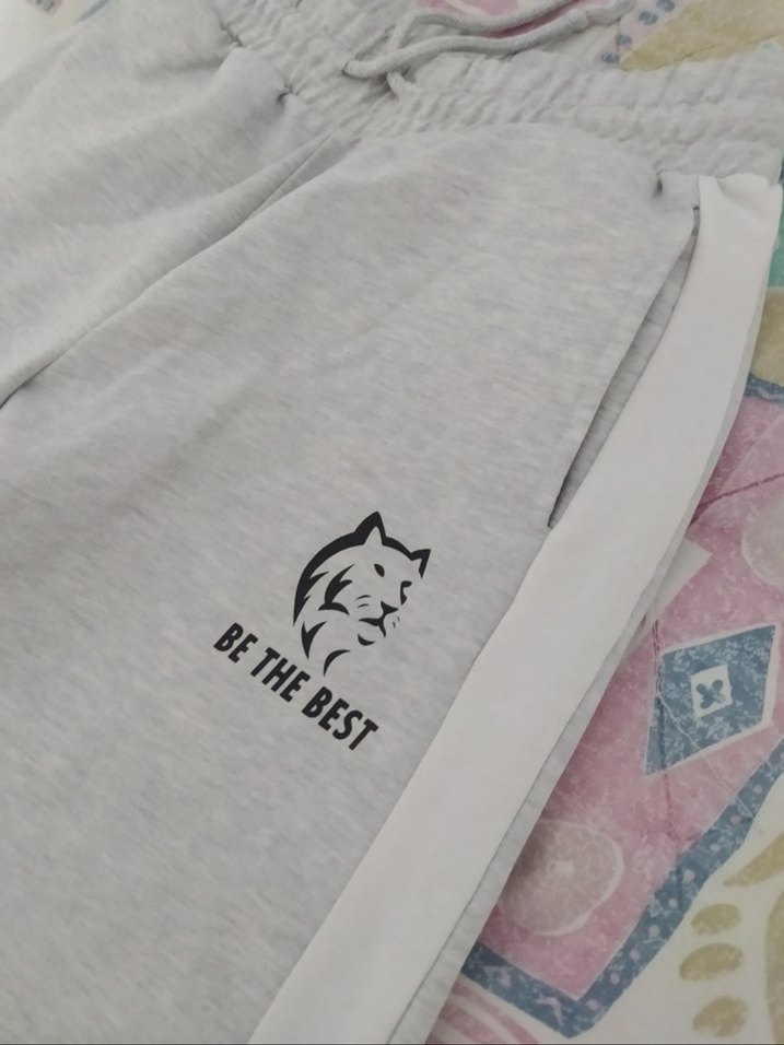 Kadın Gri Baskılı Rahat Eşofman Altı - Görsel 2