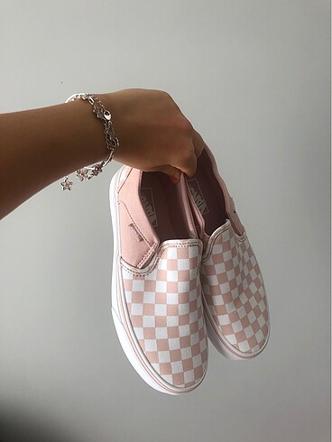 Vans classic damalı pembe