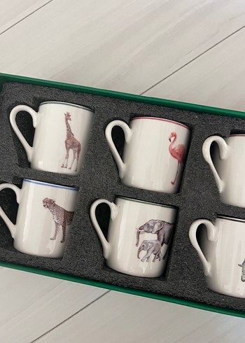 Beden camel Renk Karaca jungle 6 kişilik kahve fincanı