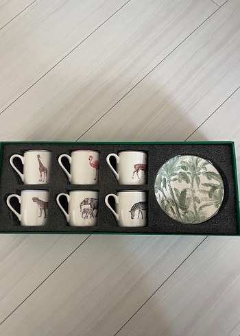 Beden Karaca jungle 6 kişilik kahve fincanı