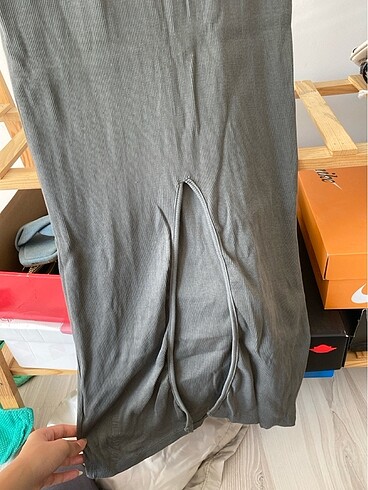 H&M koyu haki elbise