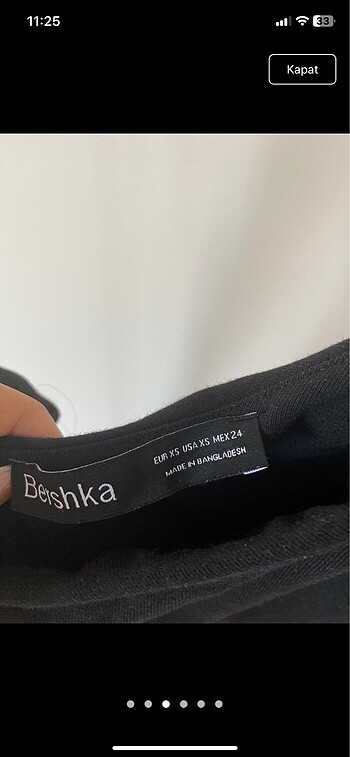 xs Beden siyah tek kol elbise