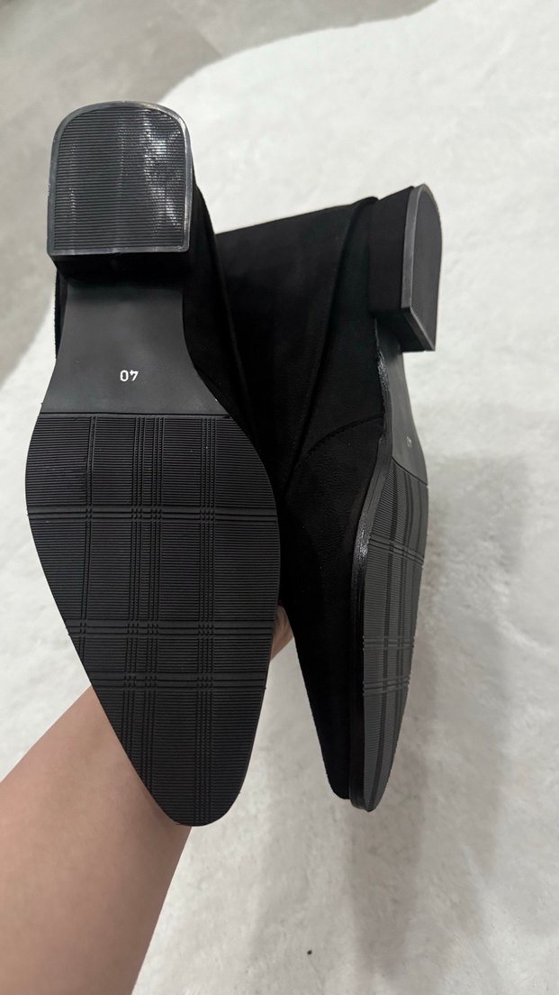 Siyah Süet 3 cm topuklu Kadın Bot - Görsel 4