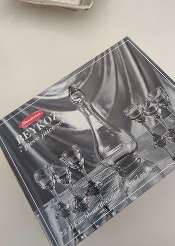 Beykoz 7 Parça Beyaz Cam Meşrubat Seti - Görsel 5