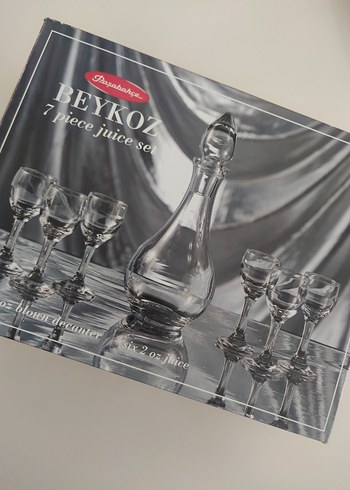 Beykoz 7 Parça Beyaz Cam Meşrubat Seti - Görsel 6