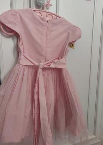 Pembe Kız Çocuk Fiyonklu Elbise baby kids - Görsel 7