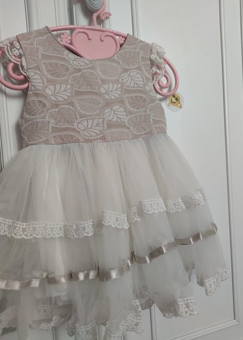 kız bebek beyaz elbise gelinlik - Görsel 3