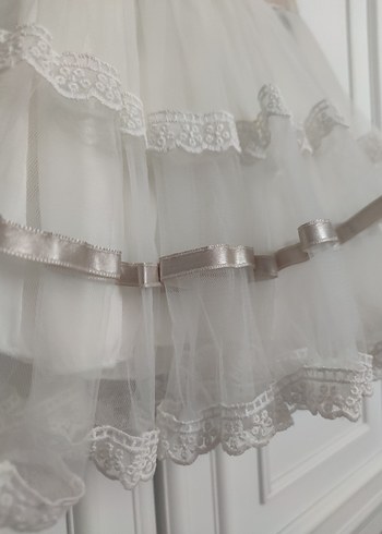 kız bebek beyaz elbise gelinlik - Görsel 5