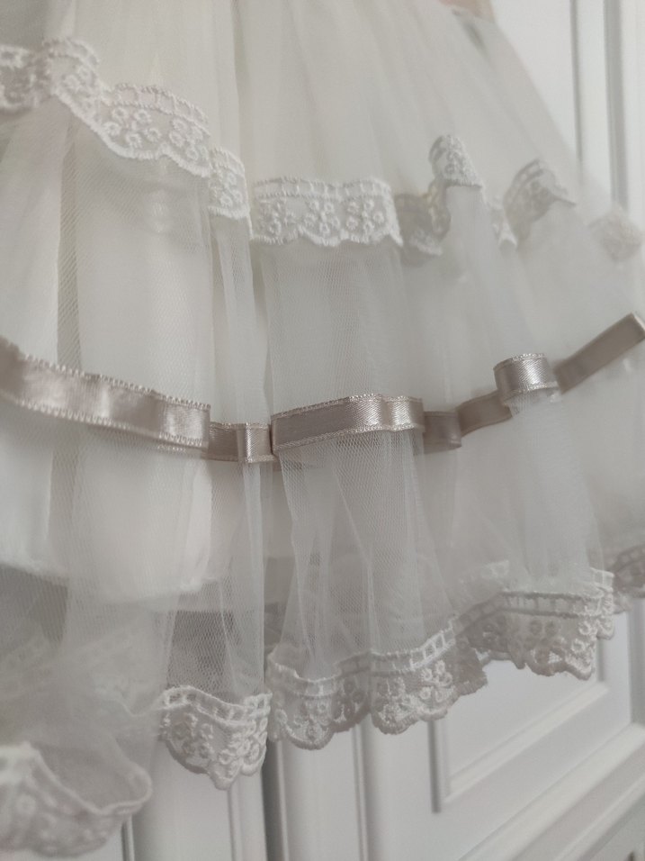 kız bebek beyaz elbise gelinlik - Görsel 5