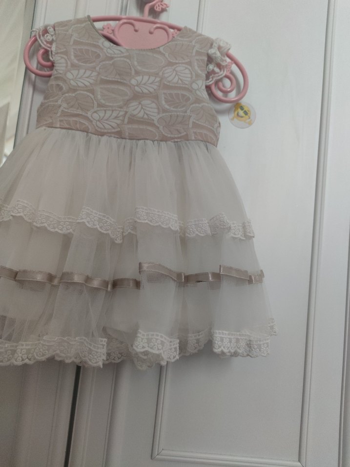 kız bebek beyaz elbise gelinlik - Görsel 2