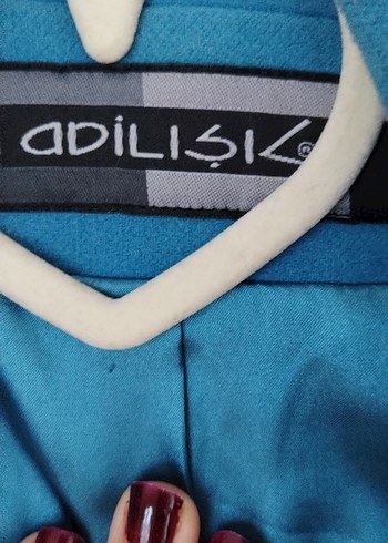 Mavi Uzun Kadın Kaban - Görsel 4