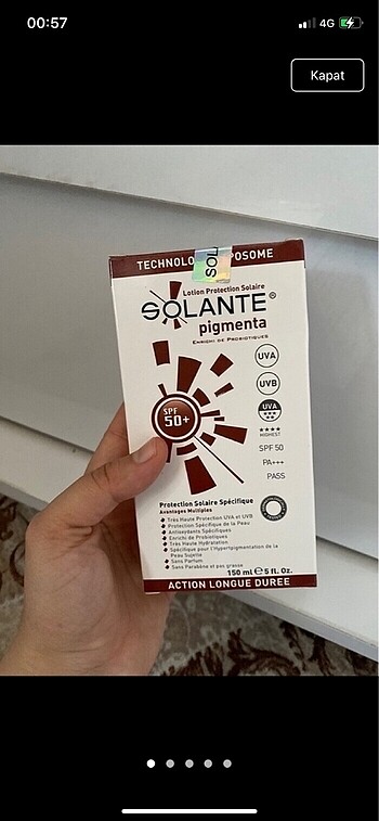 Solente güneş kremi