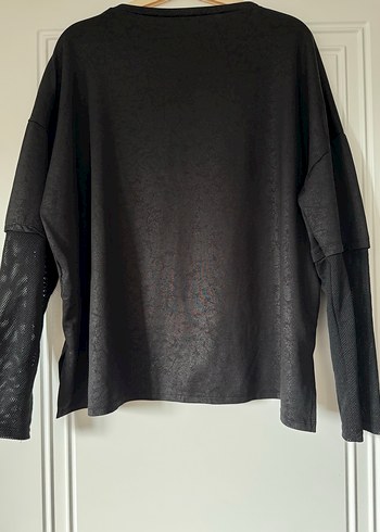 LCW Siyah Salaş file Kollu Sweatshirt