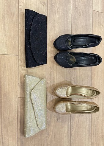 Koton Altın Simli Stiletto Kadın Abiye Ayakkabı
