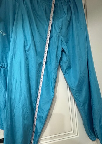 Uzun Mavi Parlak Kadın Tesettür Mayo - Görsel 5