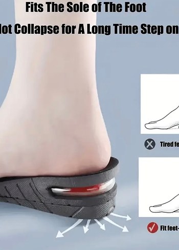 Konforlu Havatüplü Boy Uzatıcı Tabanlık - Görsel 5